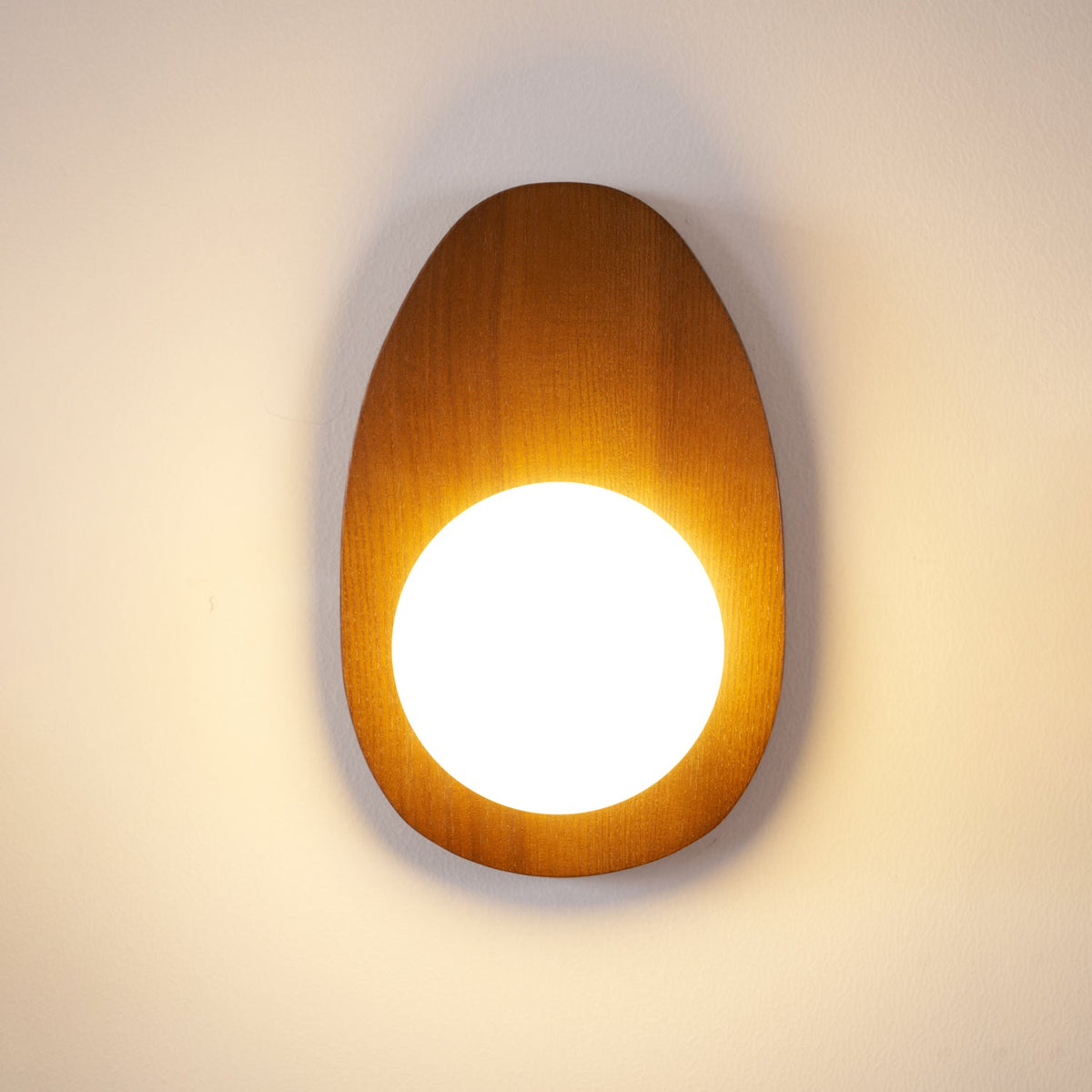 Orba Walnut Plug-in Wall Lamp