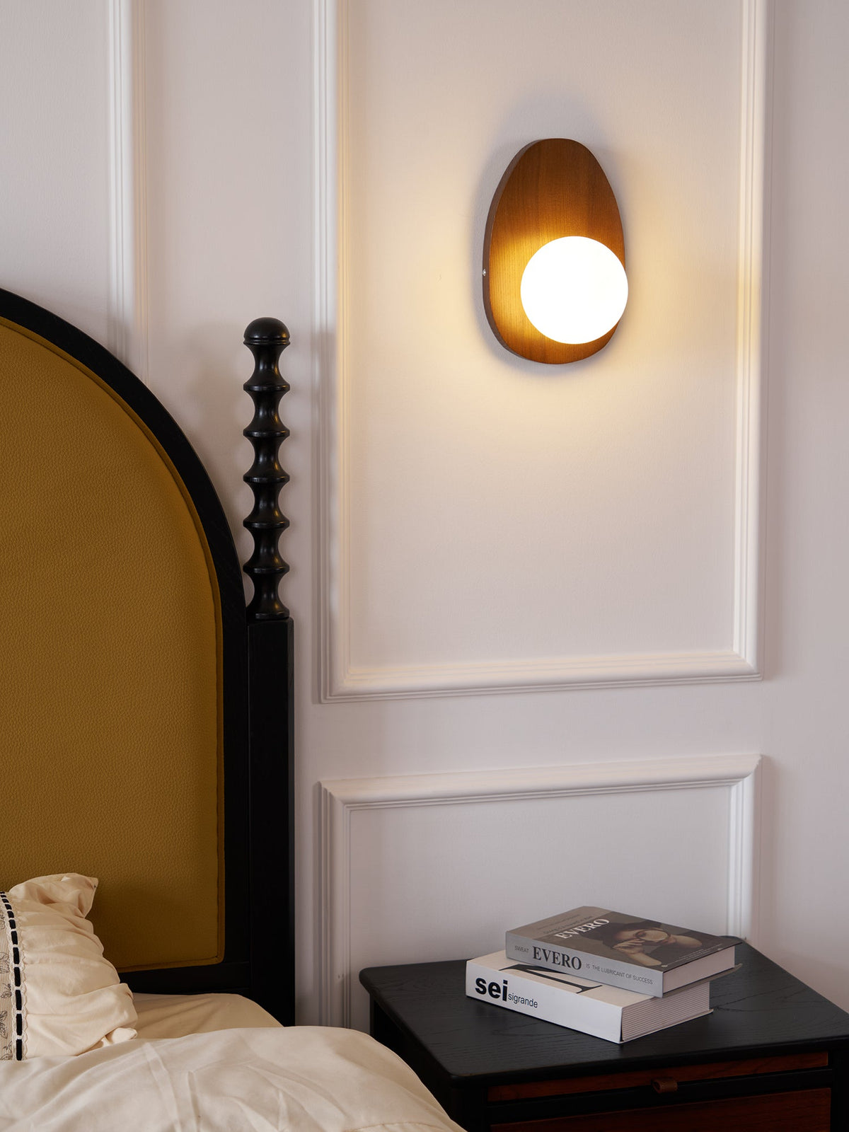 Orba Walnut Wall Lamp