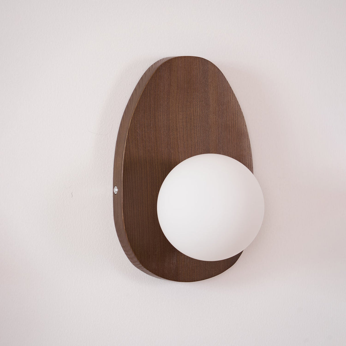 Orba Walnut Plug-in Wall Lamp