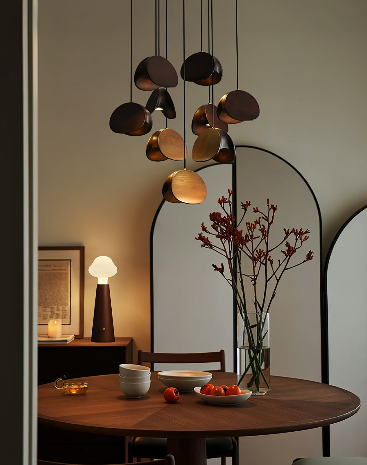 Orbit Fold Wood Pendant Light