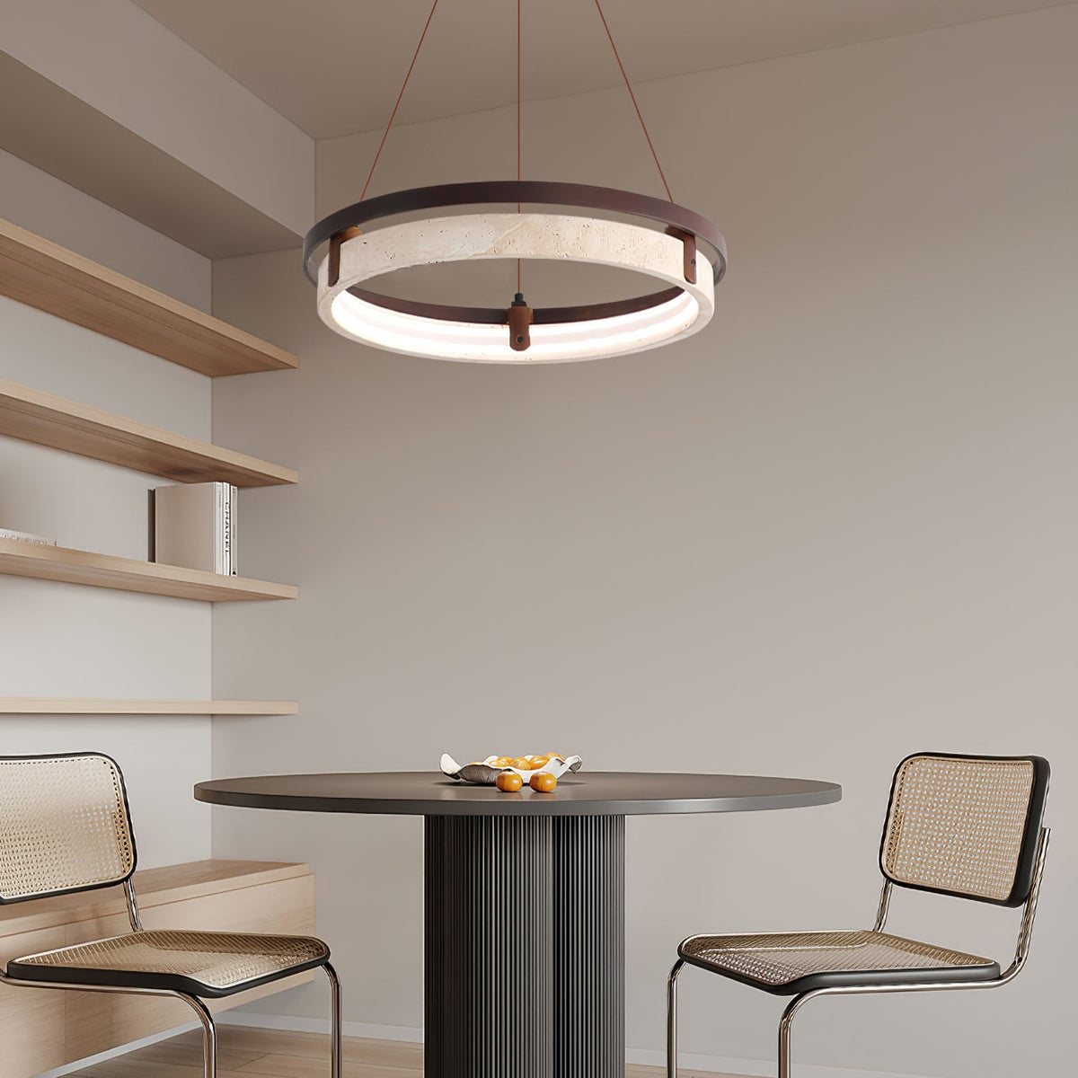Orbit Travertine Pendant Light