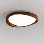 Walnut Curved Edge Ceiling Light
