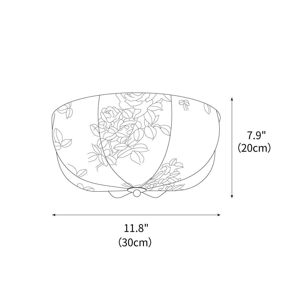 Orchid Fabric Ceiling Lamp