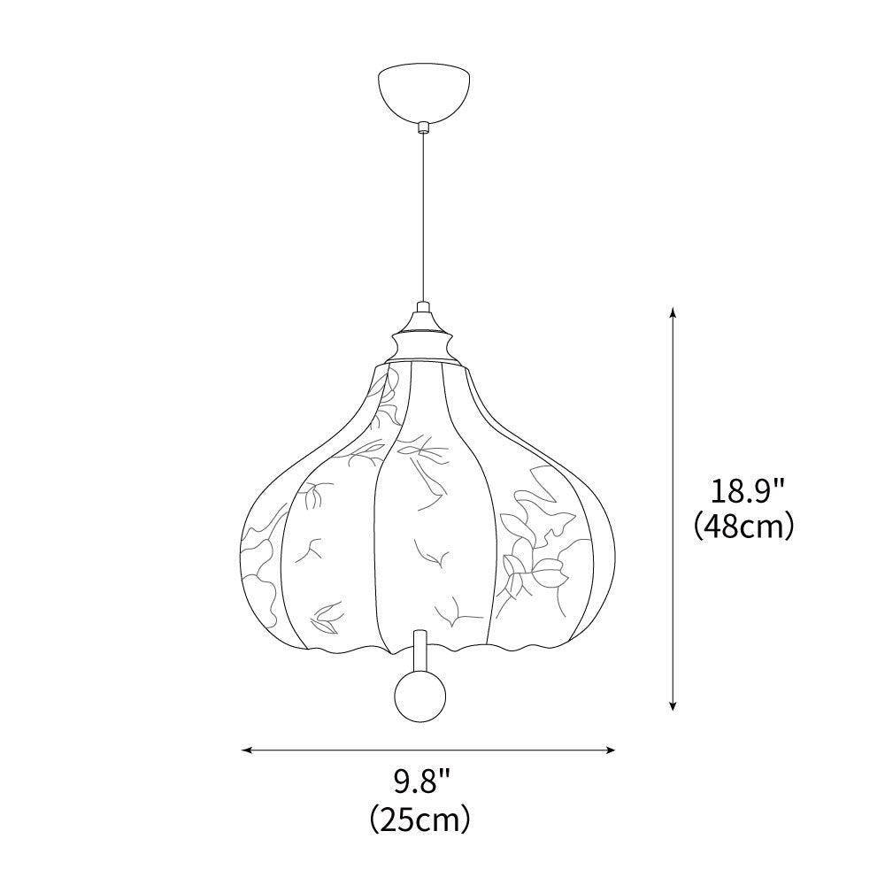 Orchid Fabric Pendant Light