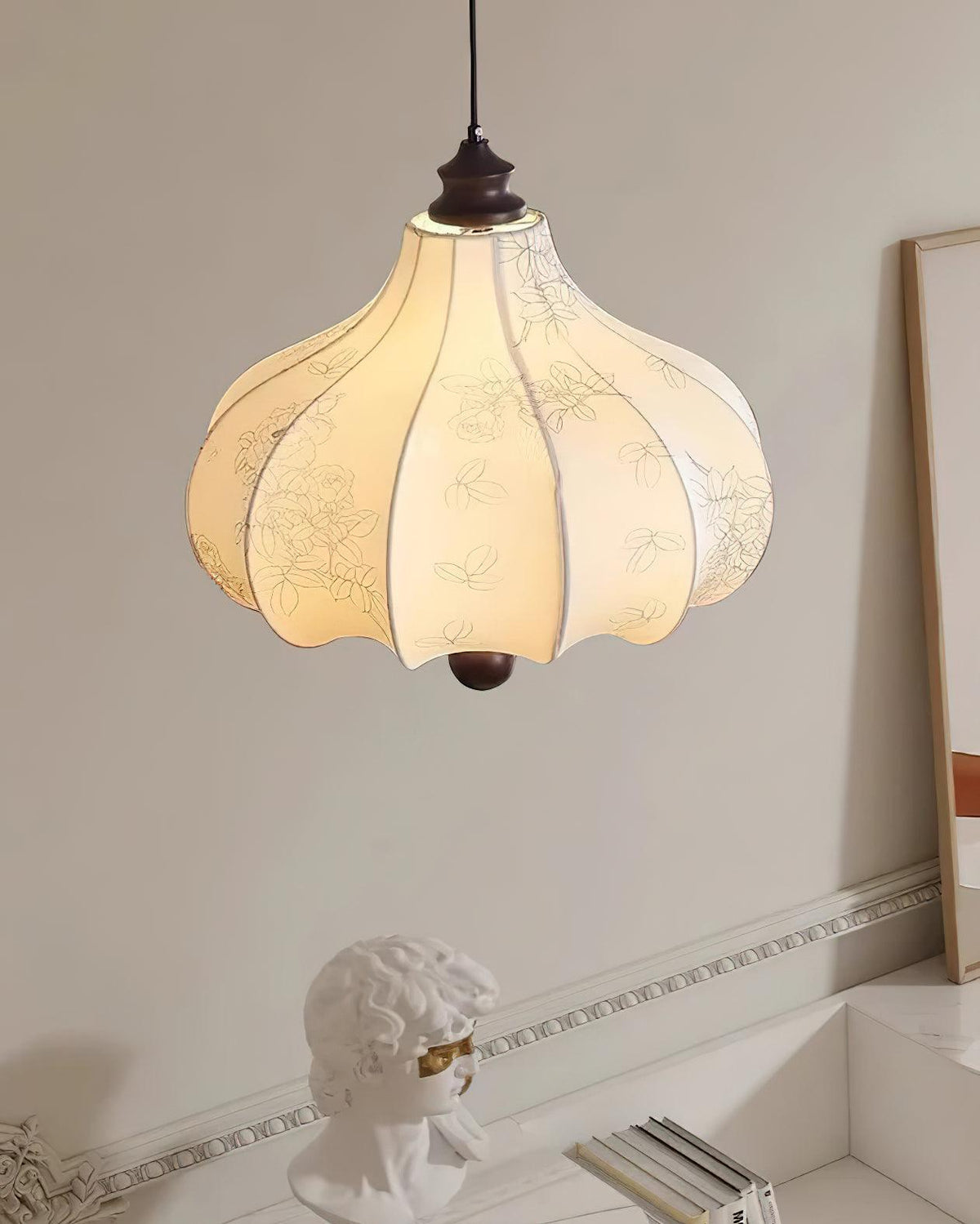 Orchid Fabric Pendant Light