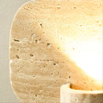 Organic Travertine Cylinder Wall Light