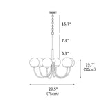 Orillia Glass Chandelier 29.5"