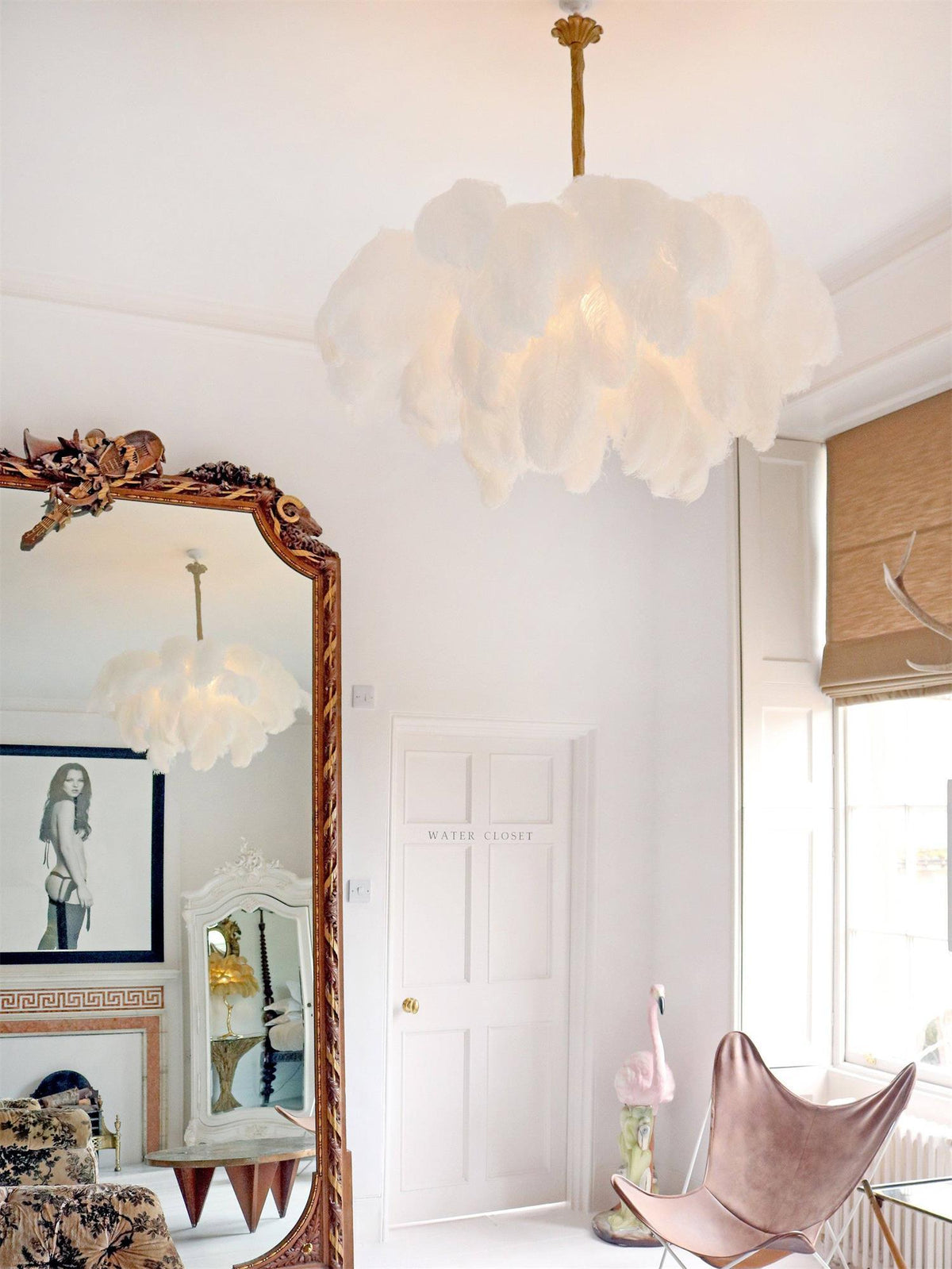 Ostrich Feather Chandelier