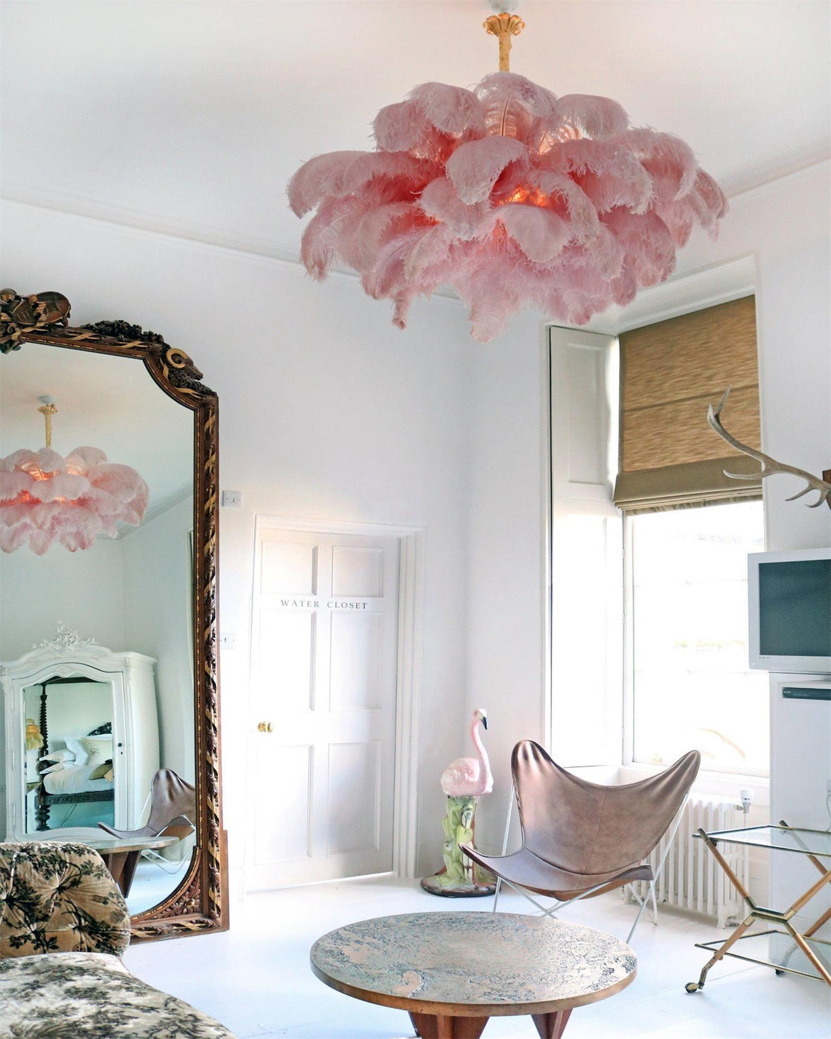 Ostrich Feather Chandelier