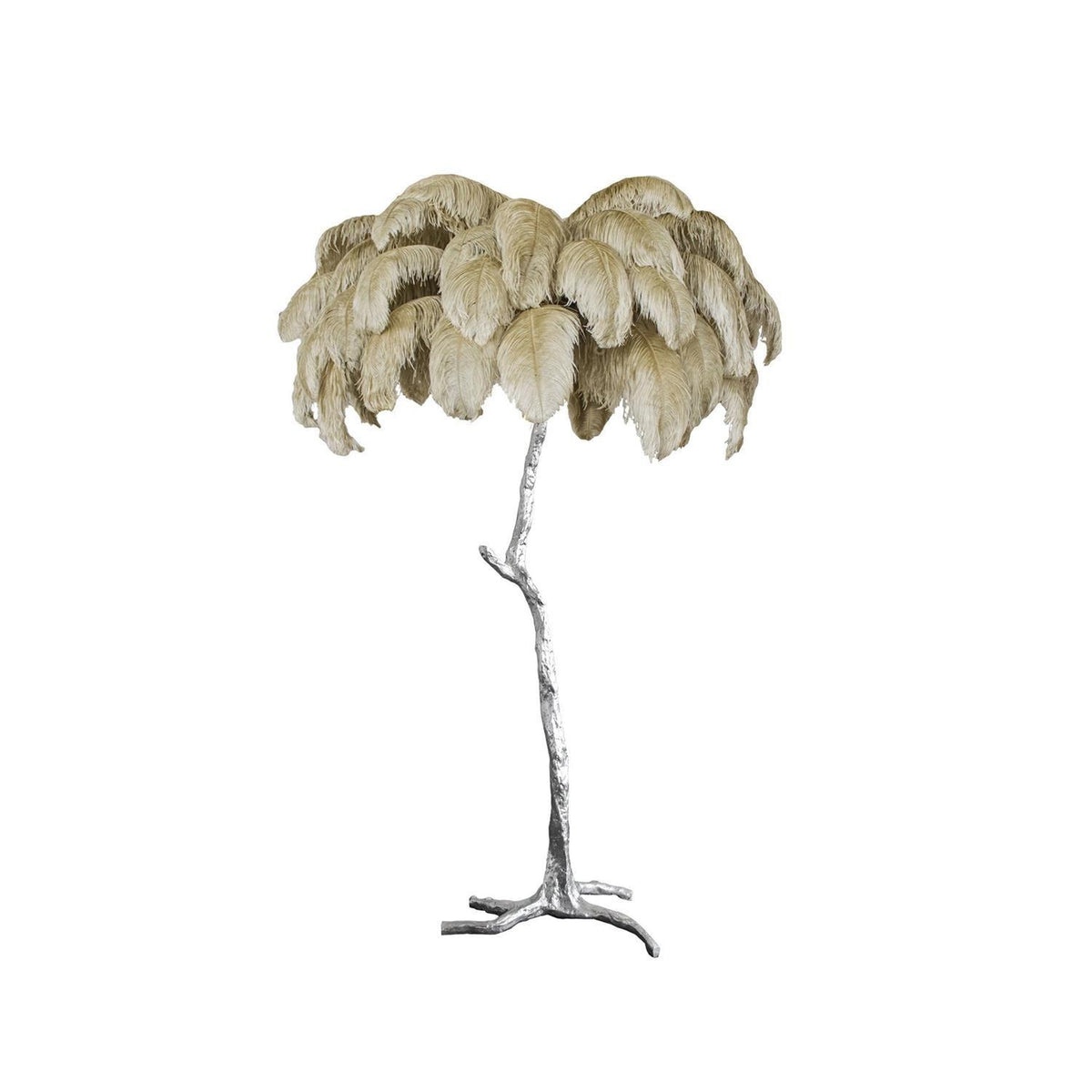Ostrich Feather Floor Light 39.4″
