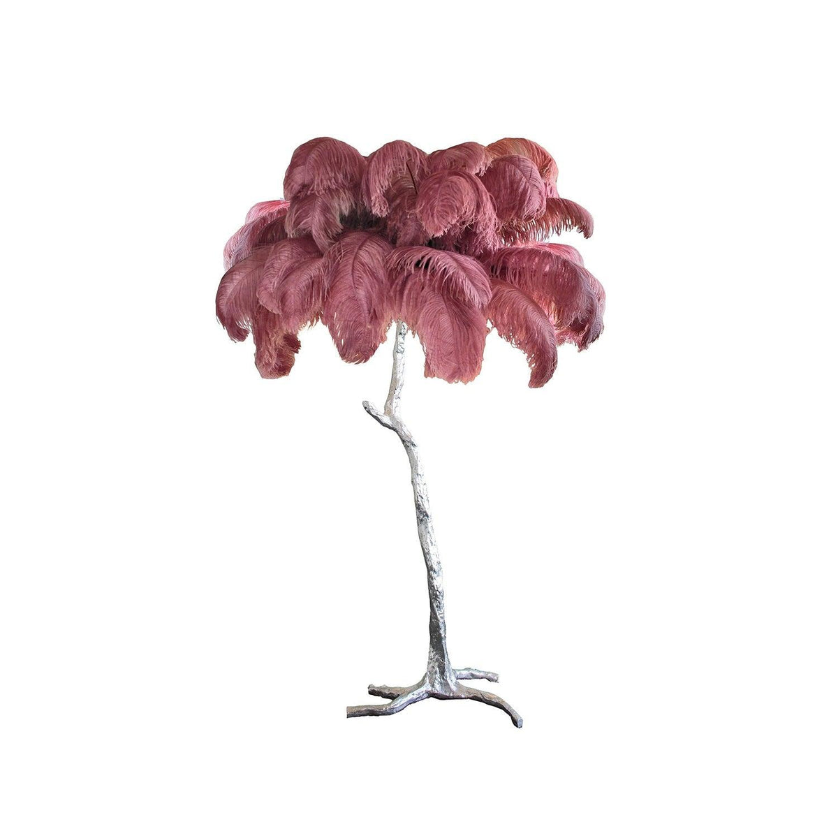Ostrich Feather Floor Light 39.4″