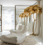 Ostrich Feather Floor Light 39.4″
