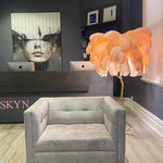 Ostrich Feather Floor Light 39.4″