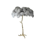 Ostrich Feather Floor Light 39.4″