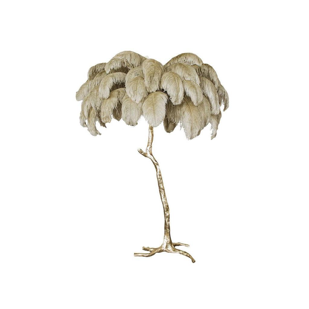 Ostrich Feather Floor Light 39.4″