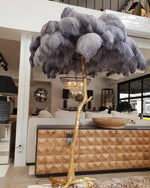 Ostrich Feather Floor Light 39.4″