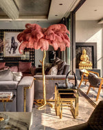 Ostrich Feather Floor Light 39.4″