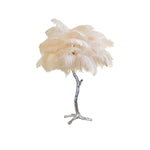 Ostrich Feather Table Lamp 29.5″