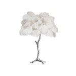 Ostrich Feather Table Lamp 29.5″