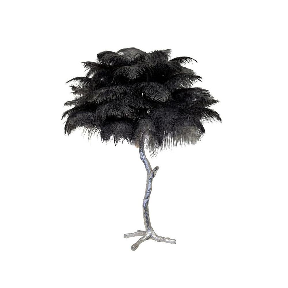 Ostrich Feather Table Lamp 29.5″
