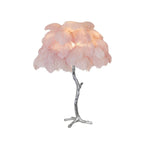 Ostrich Feather Table Lamp 29.5″