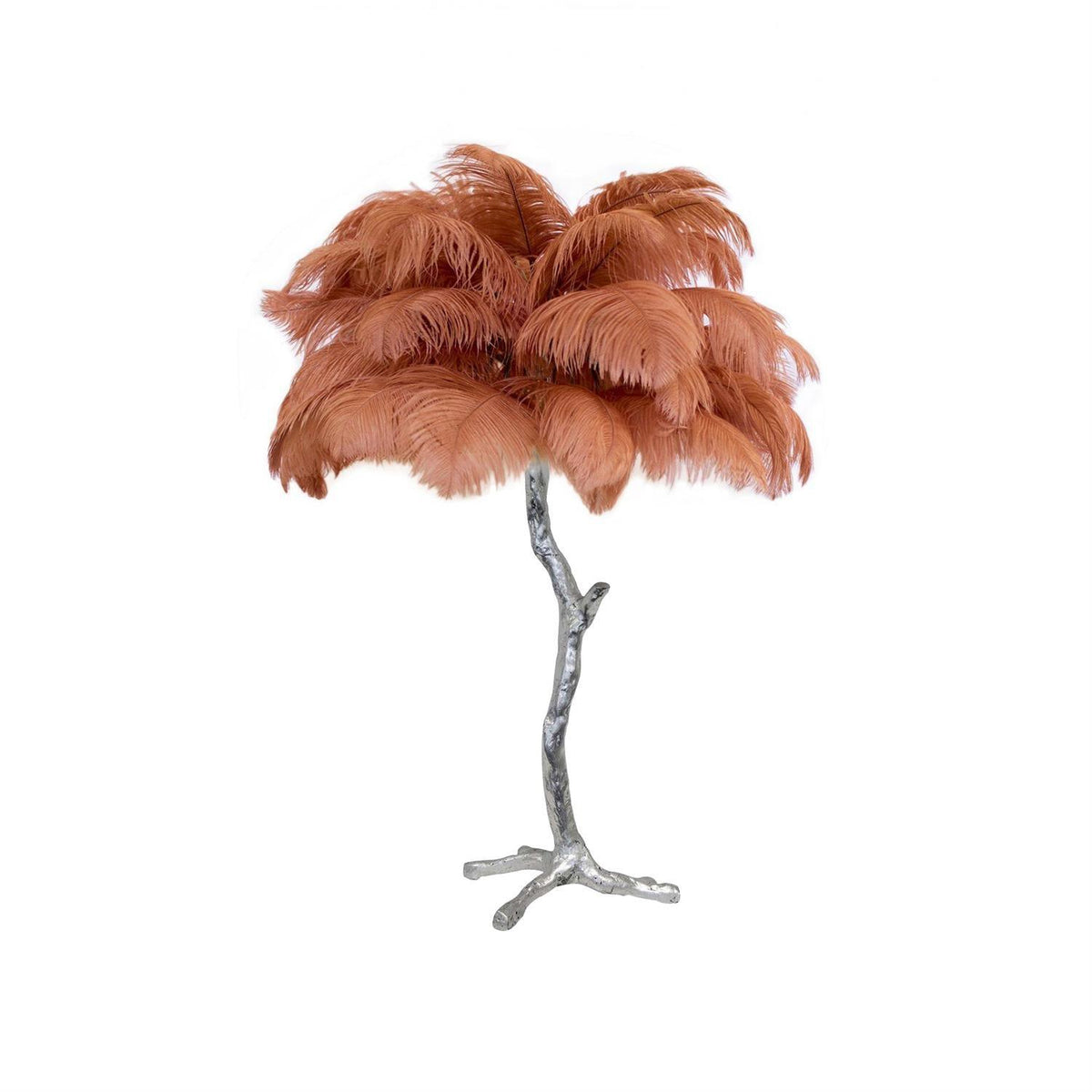 Ostrich Feather Table Lamp 29.5″