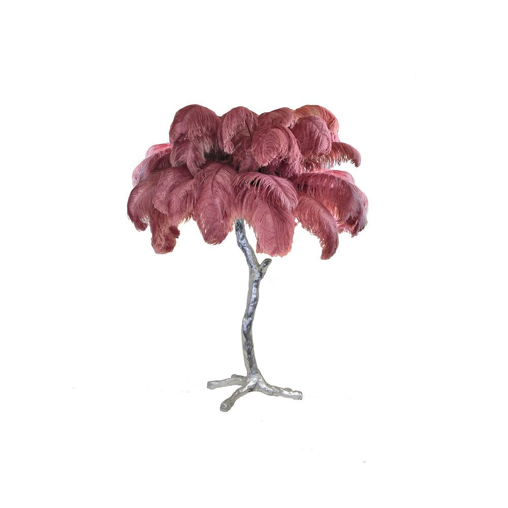 Ostrich Feather Table Lamp 29.5″