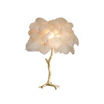 Ostrich Feather Table Lamp 29.5″