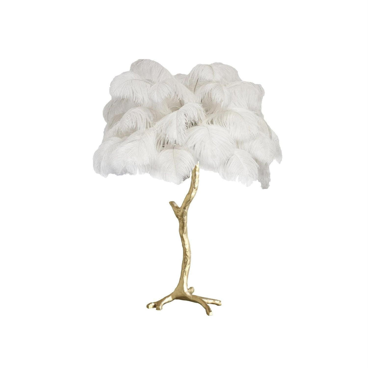 Ostrich Feather Table Lamp 29.5″