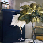 Ostrich Feather Table Lamp 29.5″