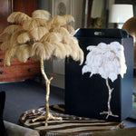 Ostrich Feather Table Lamp 29.5″