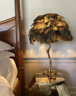 Ostrich Feather Table Lamp 29.5″