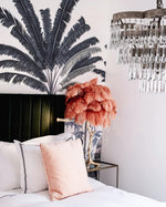 Ostrich Feather Table Lamp 29.5″