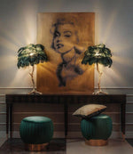 Ostrich Feather Table Lamp 29.5″