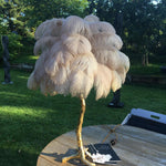Ostrich Feather Table Lamp 29.5″