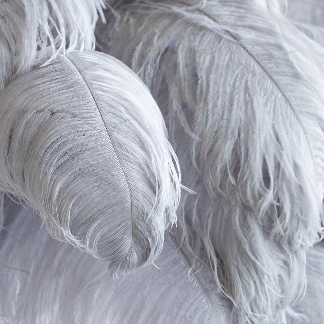 Ostrich Feather Table Lamp 29.5″