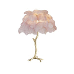 Ostrich Feather Table Lamp 29.5″