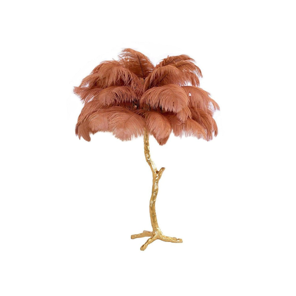 Ostrich Feather Table Lamp 29.5″