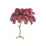 Ostrich Feather Table Lamp 29.5″