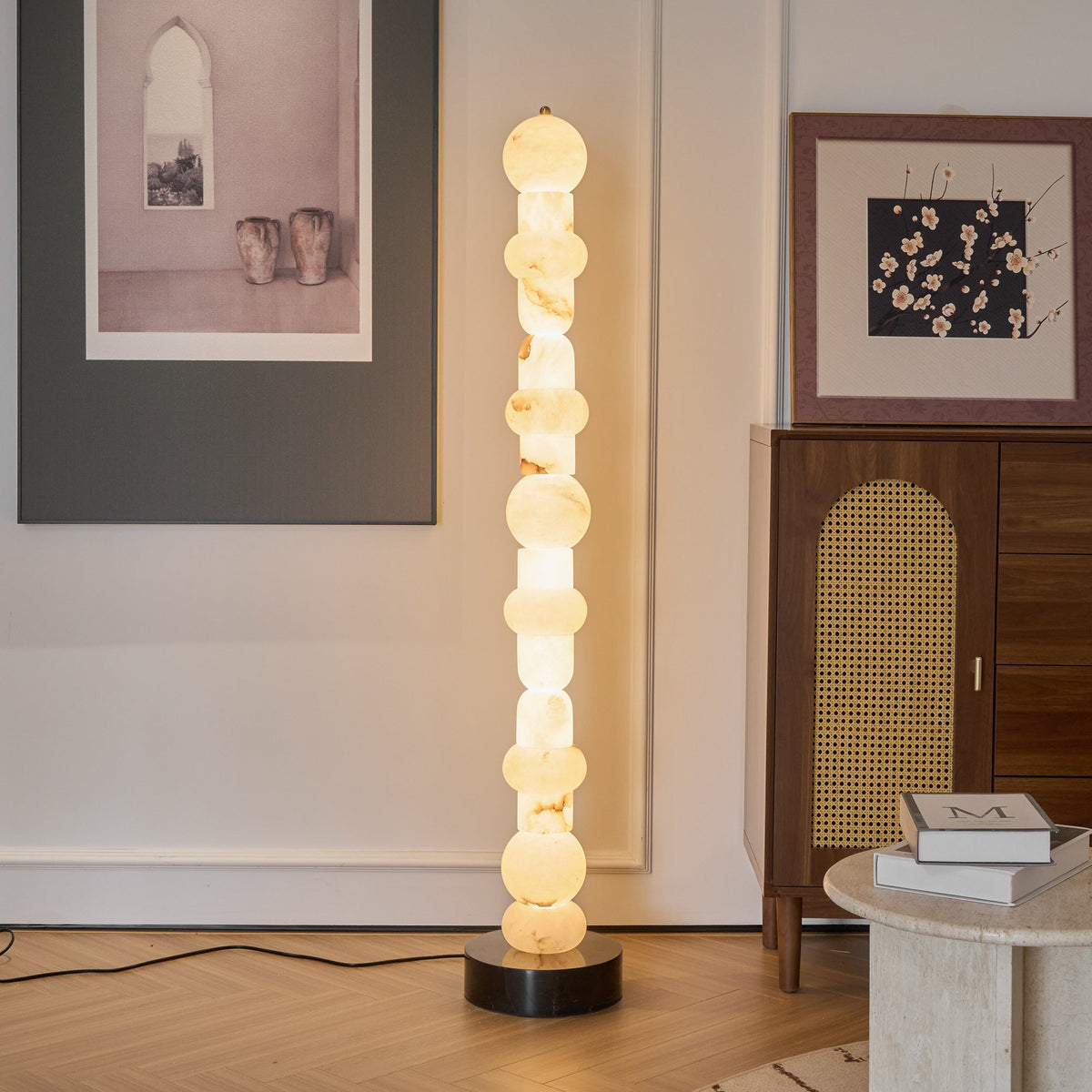 Spanish Alabaster Floor Lamp