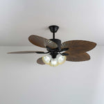 Palm Whisper Tropical Ceiling Fan Light