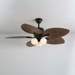 Palm Whisper Tropical Ceiling Fan Light