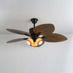 Palm Whisper Tropical Ceiling Fan Light