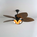 Palm Whisper Tropical Ceiling Fan Light