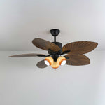Palm Whisper Tropical Ceiling Fan Light