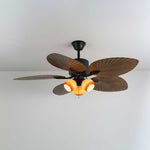 Palm Whisper Tropical Ceiling Fan Light