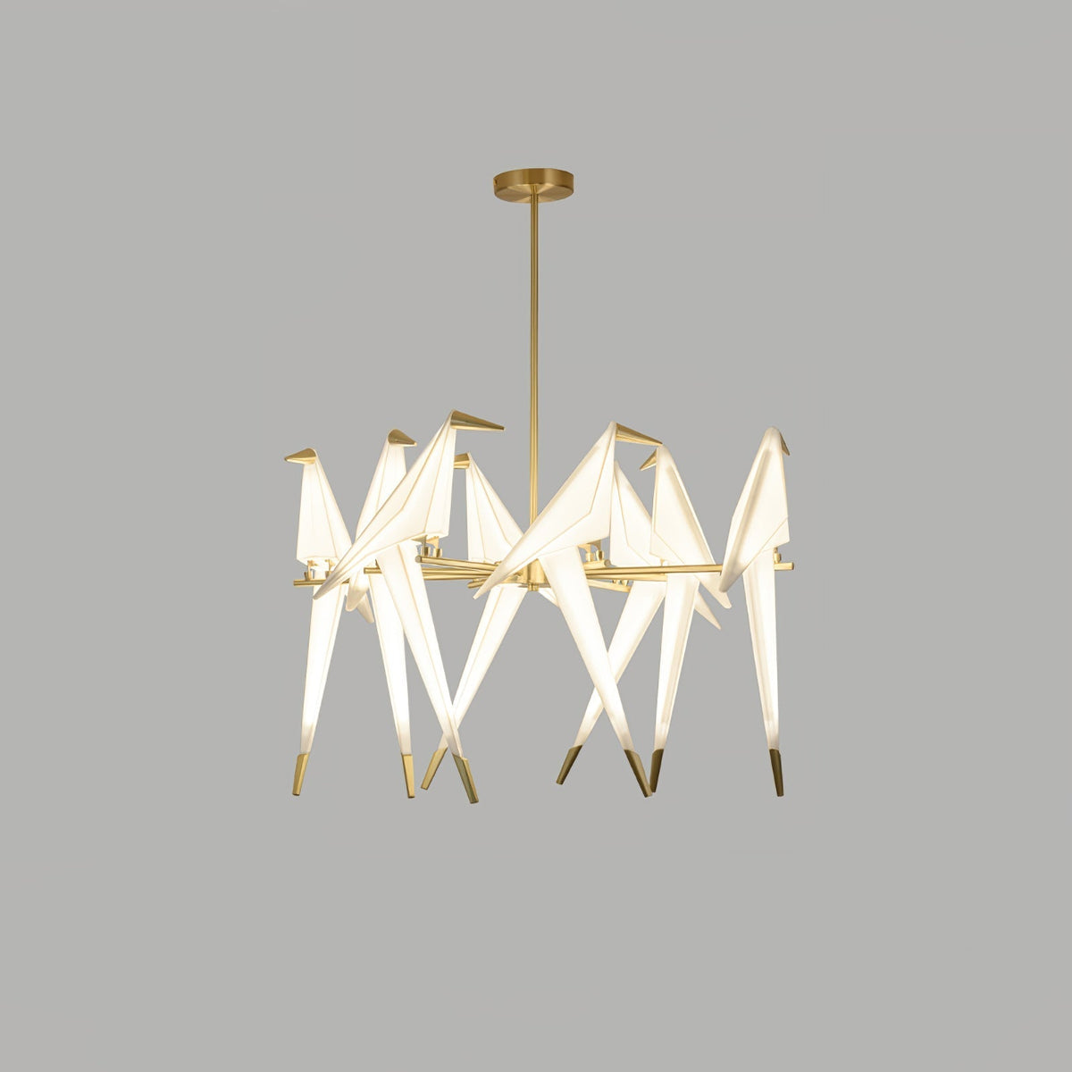 Paper Crane Bird LED Chandelier