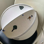 Park Embroidered Textile Swag Lamp