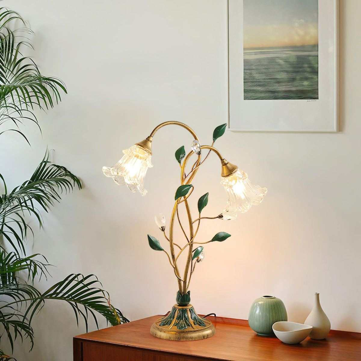 Pastoral Floral Table Lamp