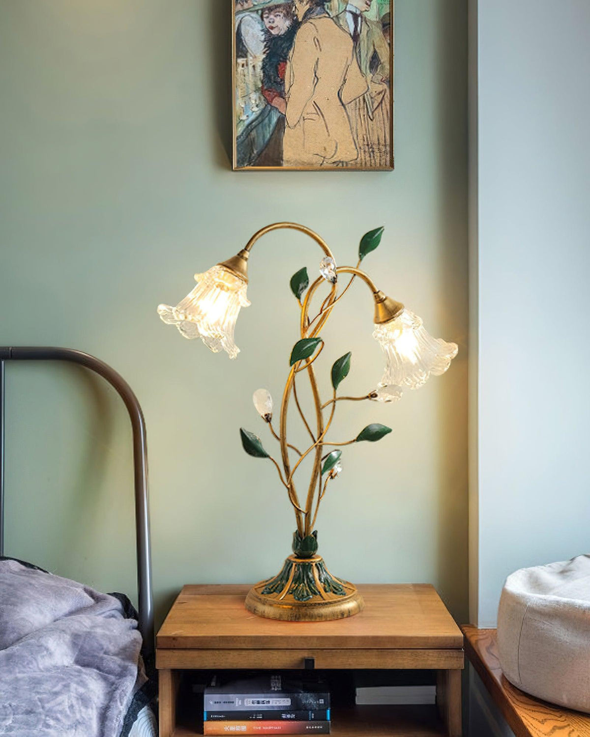 Pastoral Floral Table Lamp
